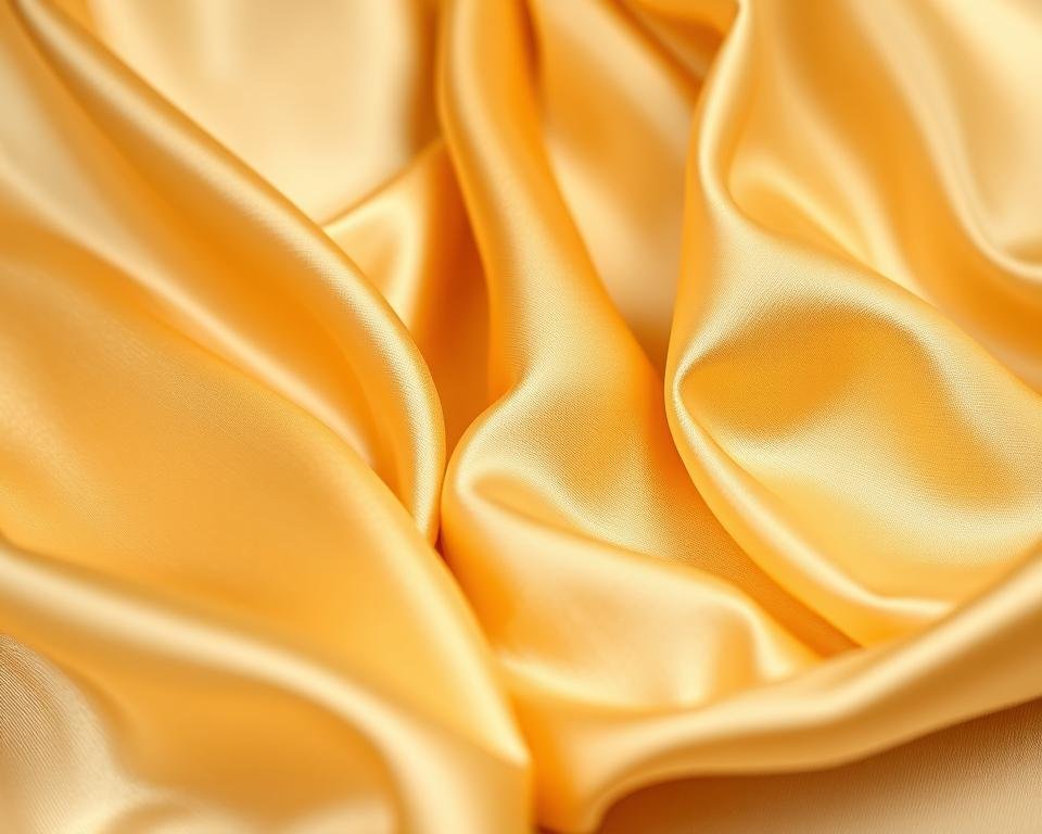 A well-lit, close-up comparison of the textures and drapes of different silk fabrics. In the foreground, a luxurious bolt of smooth, lustrous pure mulberry silk, its surface gently catching the light. Beside it, a shimmering swatch of wild silk, its slightly irregular, nubby texture visible. In the middle ground, the soft, fluid drape of a high-quality charmeuse silk is contrasted with the crisp, structured feel of a taffeta silk. All set against a neutral, slightly out-of-focus background to highlight the materials. Crisp, high-resolution detail captures the nuanced differences in hand-feel and visual appeal between these distinctive silk types.